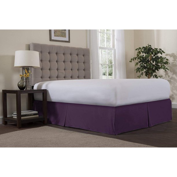 Reversifi Center Pleat Bed Skirt Queen Size Hortensia/purple