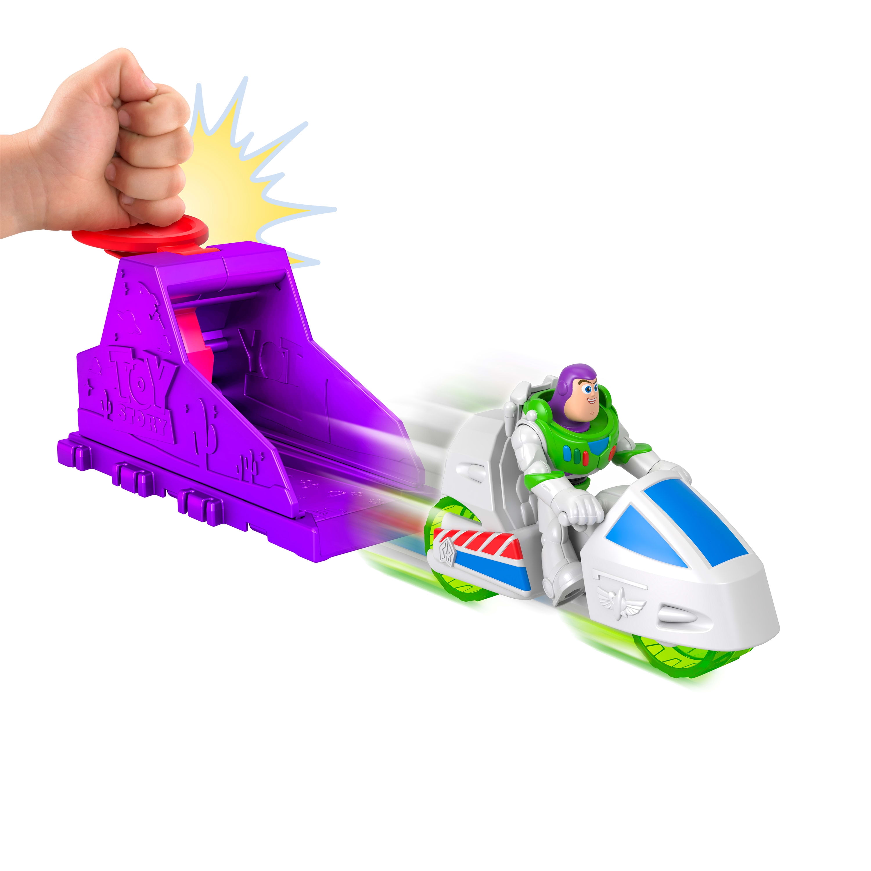 Imaginext Coffret lanceur inspiré de Toy Story, Figurine de Buzz l'Éclair