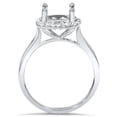 thumbnail image 3 of Pompeii Cushion Halo Diamond Engagement Ring Setting 14K White Gold (H/I,SI2-I1), 3 of 4