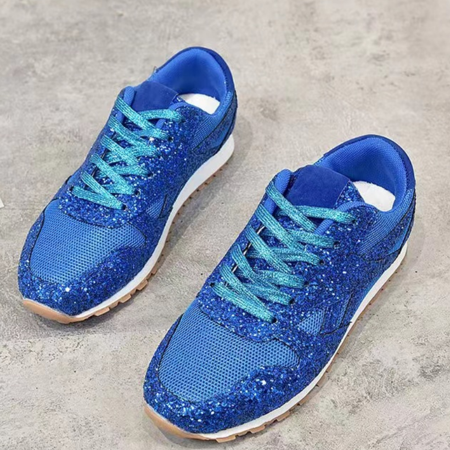 

Women‘s Sequins Mesh Flat Sneakers Breathable Solid Color Lace-up Low Top Running Shoes Casual Sports Shoes