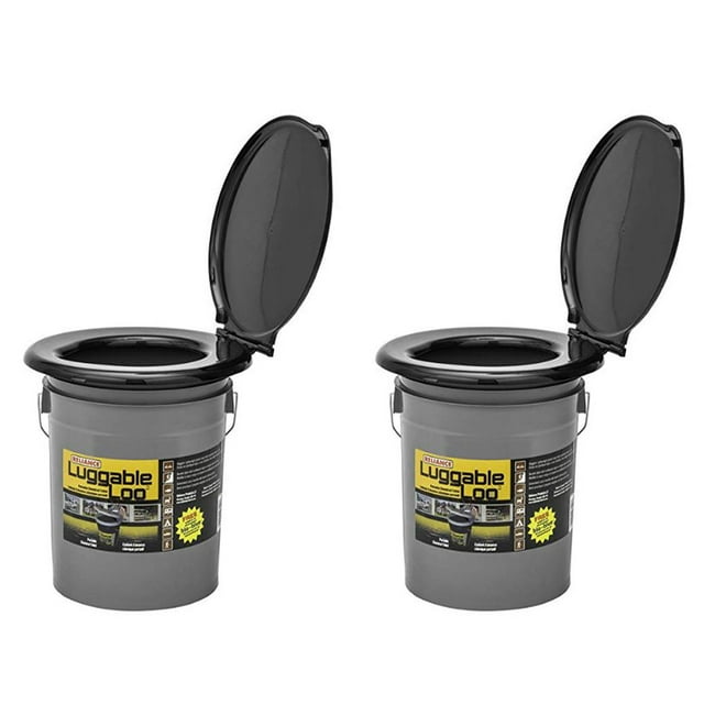 Reliance Produits Loggable Loo Portable Léger 5gal Toilette, Gris (2 Pack)