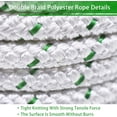 thumbnail image 3 of YISITIAN Double Braid Polyester Arborist Rigging Rope, High Strength Tree Ropes, Heavy Duty Nylon Pulling Rope for Camping, Swing and Gardening (3/8IN x 200FT) White CJ919-46826, 3 of 6