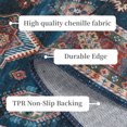 thumbnail image 3 of HOMERRY Indoor Washable 4' x 6' Area Rug Floral Geometric Rug for Living Room Non-Slip Floor Carpet for Bedroom, Blue, 3 of 6