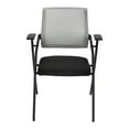 thumbnail image 5 of Miumaeov 2PCS Folding Reception Chairs with Handle  Freestanding Mesh Guest Nesting Office Chair for Office School Training Load 485lbs Gray, 5 of 12
