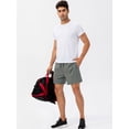thumbnail image 2 of Men Sports Shorts with Liner Side Pockets Running Fitness Shorts, 2 of 8