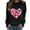 Black, variant on Womens Valentine'S Day Hoodie Sweatshirt Heart Print Long-Sleeved O Neck Soft Oversized Sweatshirt for Men,White,M