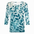 thumbnail image 3 of Kaprioy Womens Tops Elbow-Length Graphic Crew Neck T-Shirts Womens Shirts, 3 of 4