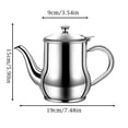 thumbnail image 4 of Leak-Proof Stainless Steel Oil Dispenser, Thickened Kitchen Oil Canister with Spout, Auto-Return Cap for Cooking Oil, Vinegar, and Liquid Seasonings, 4 of 7