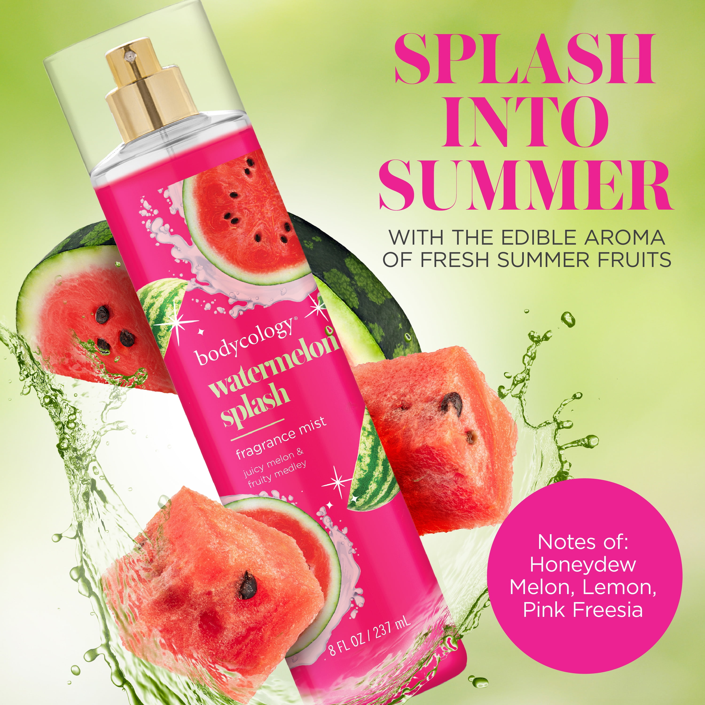 Bodycology Long-Lasting Fragrance Body Mist, Watermelon Splash, 8 fl oz