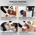 thumbnail image 2 of Sea Team 66L Large Capacity Laundry Hamper with Lid, Removable Bag & Bamboo Handles, Foldable Dirty Clothes Bin for Bathroom, Bedroom, Dorm & Closet, Grey, 2 of 7