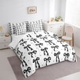 thumbnail image 3 of Castle Fairy Black Ribbon Bow Twin Bedding Sets,Polka Dots Bedding Comforter Set, 3 of 8