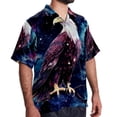 thumbnail image 2 of Starry bird Men's Short Sleeve Hawaiian Poplin Shirt - Casual Printed Button Down Summer Beach Shirt for Men, 2 of 6