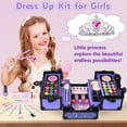 thumbnail image 3 of Kit de maquillaje Hollyhi, 62 unidades, para niñas de 3 a 12 años, con funda morada, 3 of 8