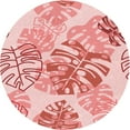 thumbnail image 1 of Ahgly Company Machine Washable Indoor Round Transitional Orange Area Rugs, 3' Round, 1 of 7