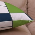 thumbnail image 5 of Navy Blue and Green Outdoor Patio Pillow Covers, Blue Green Pillow Covers Set of 4 16x16 Sturdy Linen Geometric Decorative Throw Pillowcases Zipper Closure for Couch Sofa Living Room Decor, 5 of 6