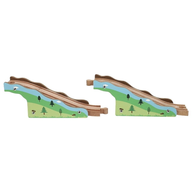 Train Forest Bridge 1Pcs Green Wooden Toy Accessory Premium Wood Safety for Kids Decor