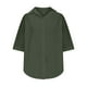 thumbnail image 5 of Vestidos Casuales Para Mujer, Blusas De Mujer De Moda Blusa de verano tipo túnica de lino con botones y manga corta y cuello en V para mujer, 5 of 7
