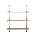 thumbnail image 6 of Wrenn 3-Tier Wall Shelves, Black Metal with Natural Mango Wood, 6 of 11
