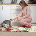 thumbnail image 3 of Pioneer Flower Floral Print Pattern Kitchen Rugs Sets Of 2,Anti Fatigue Kitchen Mat Rugs Non Slip Washable,Decorative Kitchen Floor Mats for Kitchen,Sink,Laundry,17"x30"+17"x47", 3 of 7
