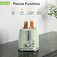 thumbnail image 3 of LONGDEEM 2 Slice Toaster Green - 6 Settings, Extra Wide Slots, High Lift, Auto Shutoff, 3 of 9