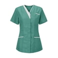thumbnail image 3 of Top exfoliante Yuyangstore uniforme de enfermería Verde Talla L, 3 of 8