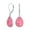 Pink-Opal, variant on Womens Pink Created Opal Teardrop Dangle Earrings in Sterling Silver Leverback