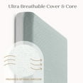 thumbnail image 3 of Delta Children SmartBreathe Machine Washable Crib and Toddler Mattress - Breathable Cloud Core, Machine Washable Cover, GREENGUARD Gold, Waterproof, Sustainably Sourced Fiber Core, Artic Blue/White, 3 of 13