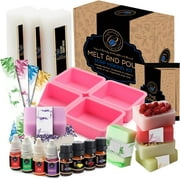 CraftZee Soap Making Kit - DIY Kits for Adults and Kids - Soap Making Supplies Includes Glycerin Soap Base, Fragrance Oils, Silicone Molds & More Melt and Pour Soap Kit