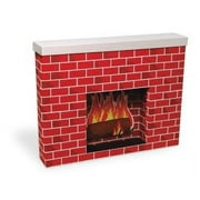 Corobuff Corrugated Fireplace, Tu-Tone Brick, 30"H x 38"W x 7"D, 1 Fireplace