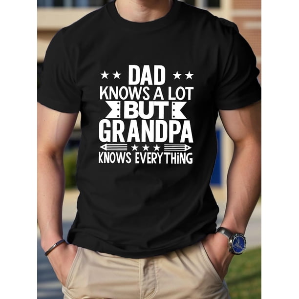 Camiseta de algodón puro para hombre, con texto "Papá Abuelo", ajuste cómodo, para adultos, hombres, mujeres, adolescentes, jóvenes y ocio.