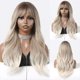 thumbnail image 2 of Pelucas sintéticas onduladas largas con flequillo para mujer, cabello rubio, gris ceniza, onda Natural, resistente al calor, Cosplay, fiesta diaria, 2 of 4