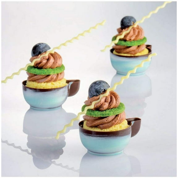 Martellato Polycarbonate Chocolate Mold, Cup 44mm x 55mm x 23mm H, 12 Cavities