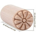 thumbnail image 3 of 7PCS Wood Pottery Tools Stamps Column Wooden Stamps Natural Wood Stamps with Mixed Patterns for Clay Christmas Birthday Gift 50 x 20mm(2”x0.7”), 3 of 6
