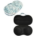 thumbnail image 2 of JAVOedge Blue Daisy Pattern Fabric Travel Bra Storage Case Plus 1 PCS PVC BAG with Zipper Closure and Carrying Handle, 2 of 3