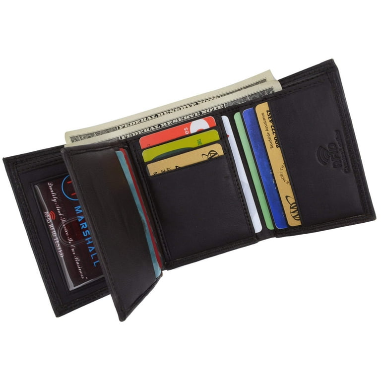 Swiss Marshall Men's Classic Trifold Wallet, RFID Blocking
