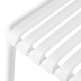 thumbnail image 3 of WestinTrends Playa 3-Piece Outdoor Metal Dining Table Set And Stackable Resin Patio Chairs, White, 3 of 14