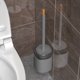 thumbnail image 5 of Juego de escobillas de baño moderno | Cerdas de plástico que no rayan | Limpiador de baño compacto | Mango largo | Diseño de pared | Material de polipropileno | Blanco/Gris | 16,53 x 3,93 pulgadas |, 5 of 7