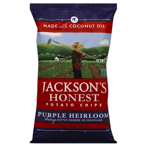 Jacksons Honest Chips Potato Heirloom, 5 OZ (Pack of 12)
