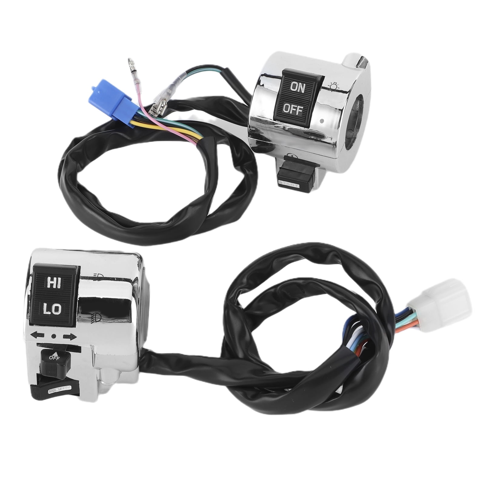 Kritne Motorcycle Handlebar Switch,Motorbike Parts,Pair Motorcycle Handlebar Switch Control Button for Turn  Headlight Horn 25mm Universal
