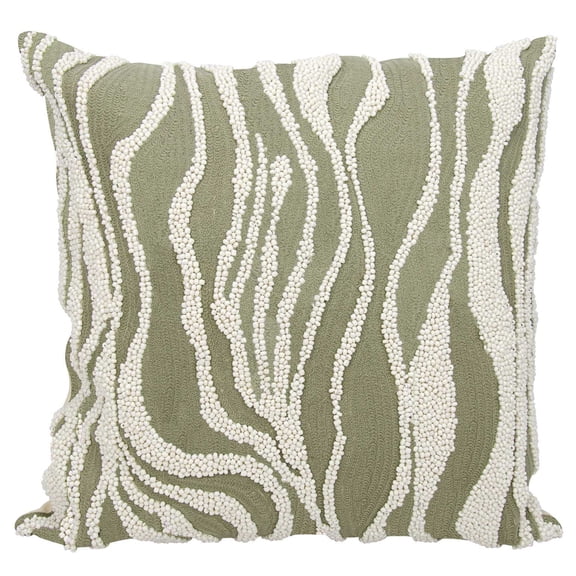 Nourison Luminecence Beaded Zebra Grey Throw Pillow