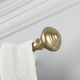 thumbnail image 4 of SnugSet 1" Golden Brass Taylor Knob Adjustable Single Curtain Rod, 72"-144", 4 of 10