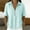 Sky Blue, variant on Olyvenn Women's Half-Zip Linen Blend Button Collared Shirt, Short Sleeve, Two Chest Pockets, Casual & Workwear Top Sky Blue M