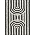 thumbnail image 2 of Mark&Day Area Rugs, 5x7 Toshiba Modern Shag Ivory/Black Area Rug, Ivory Black Carpet for Living Room, Bedroom or Kitchen (5'3" x 7'), 2 of 6