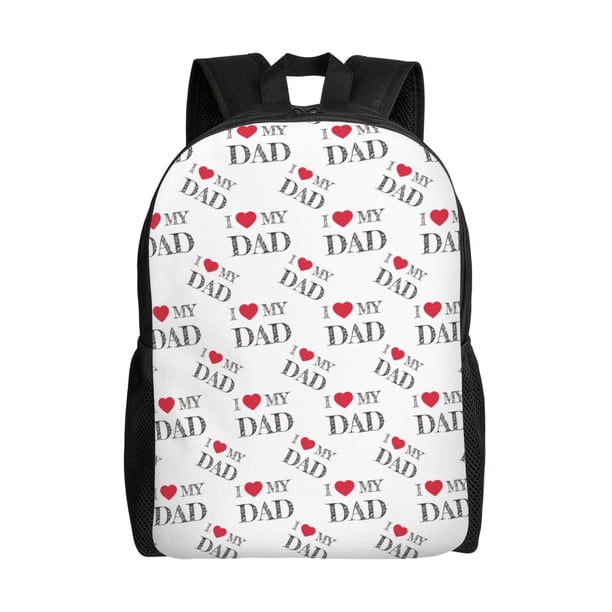 Balery I Love My Dad Mochila - Mochila Estilosa y Duradera para Laptop de 15 Pulgadas con Tela Oxford Impermeable