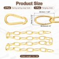 thumbnail image 2 of Uxcell 3ft Lighting Hanging Chain, 3.8mm/0.15" Looping Metal Pendant Chandelier Chain Extension with 2 Spring Snap Hook for Hanging Plant Pendant Chandelier Light Fixture, Gold Yellow, 2 of 6