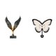 thumbnail image 1 of Escultura de mariposa de resina con extendidas, adorno Feng Shui, reloj decorativo de acrílico para colgar en la pared, para oficina, comedor, ha, 1 of 8