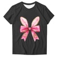 thumbnail image 2 of Puntoco Liquidación de blusas cortas para mujer, camisetas de manga corta con cuello redondo y estampado bonito a la moda para mujer, 2 of 4