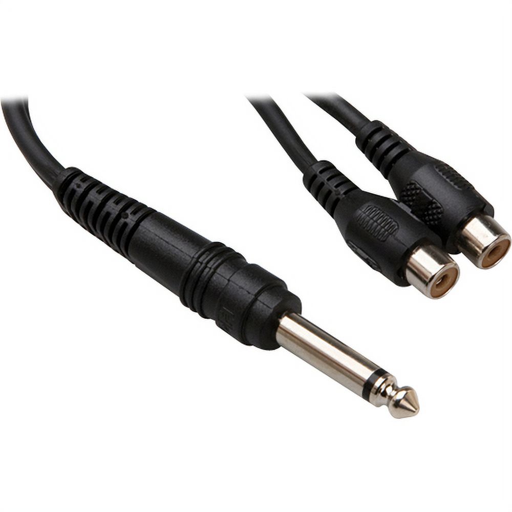 Hosa YPR-103 Y Audio Cable - for Audio Device - 6" - 1 x 6.35mm Male Audio - 2 x RCA Female Audio - image 2 of 2