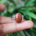 thumbnail image 4 of Oval Cab Red Sun Stone Ring, 925 Sterling Silver Ring, Gemstone Ring, Sun Stone Ring, Women Ring, Charm Ring, Statement Ring, Gift For Her,,, 4 of 4
