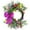 Purple, variant on Sltwyw Spring Floral Basket Wreath for Front Door - Artificial Flower Ring Arrangement in Wooden Planter, Farmhouse Indoor/Outdoor Mantel Decor (146 chars)
